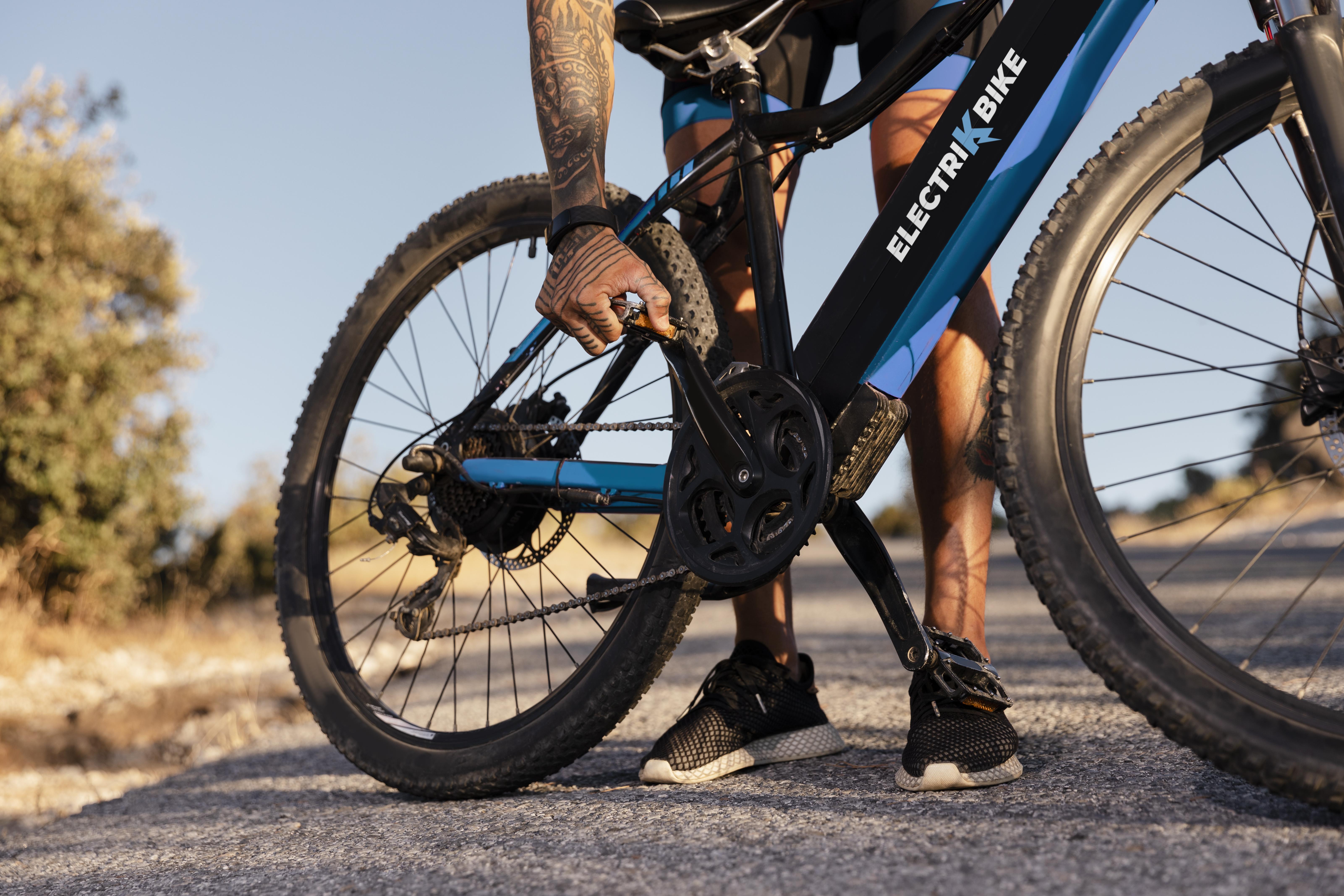 Close-up with electric bike